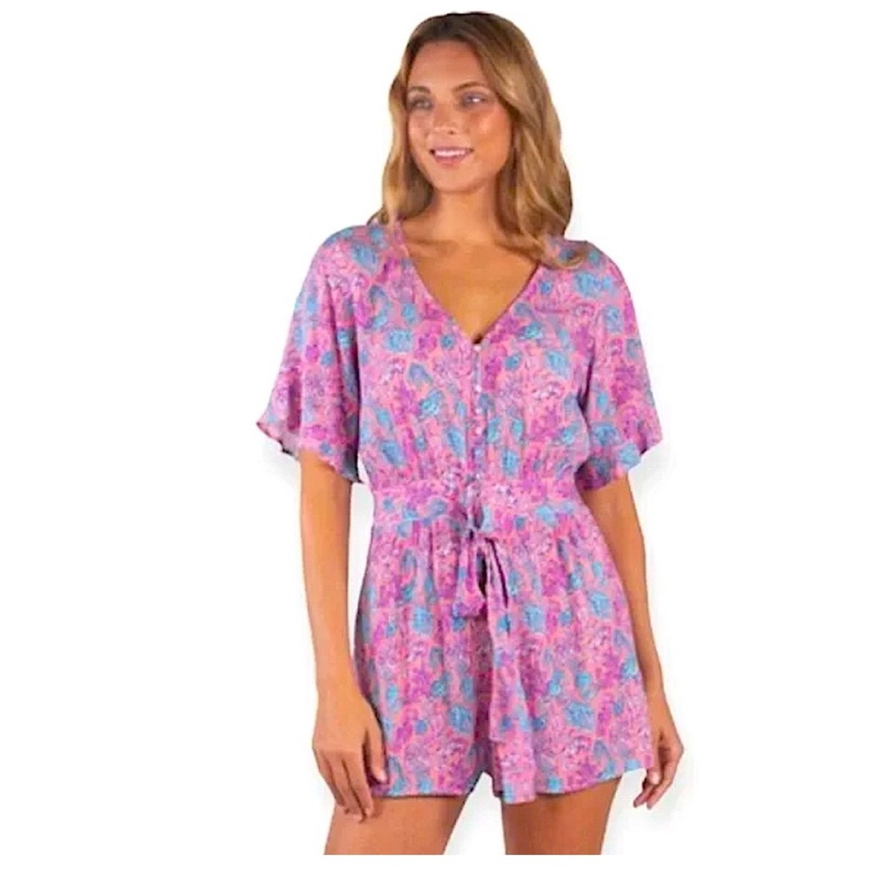 NWT- Simply Southern Seahorse Romper Size L